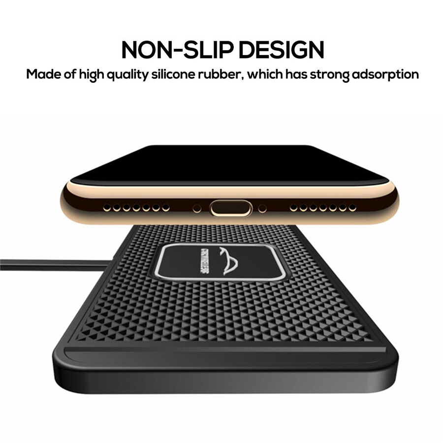 Car Fast Charger Pad For Apple iPhone Samsung Auto Dashboard Holder Accessories