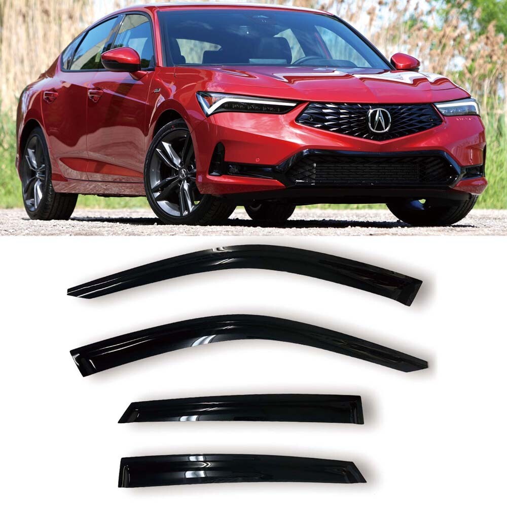 For 23-25 Acura Integra Smoke Tint Window Visor Wind Rain Guard Vent Deflector