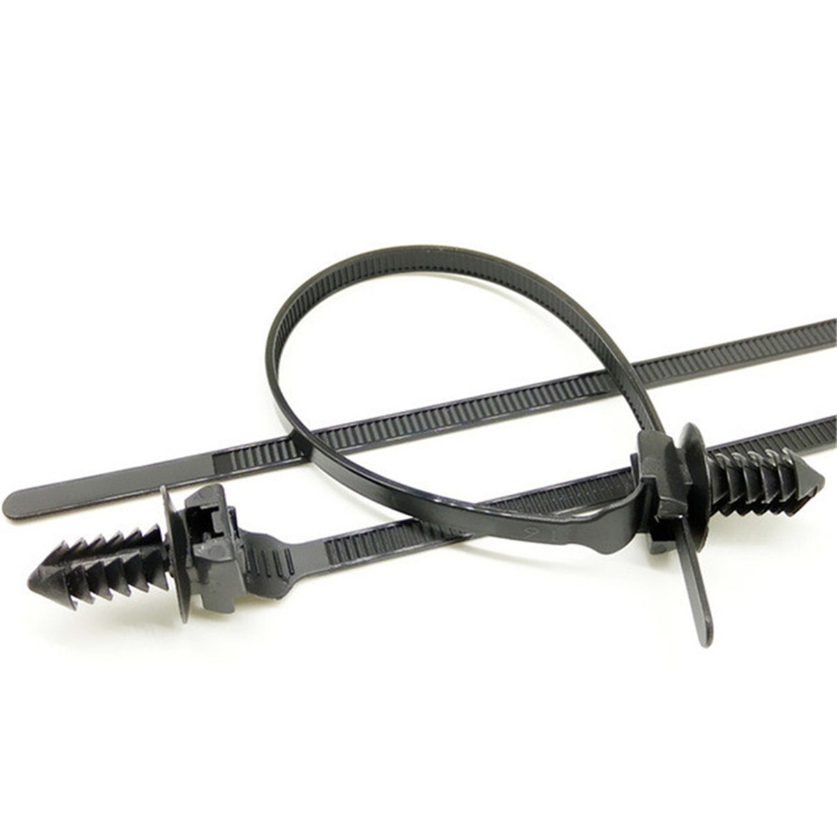 Car Pipe Cable Fastener Bundle Push Clips Wire Tie Released Zip Straps 50 Pcs