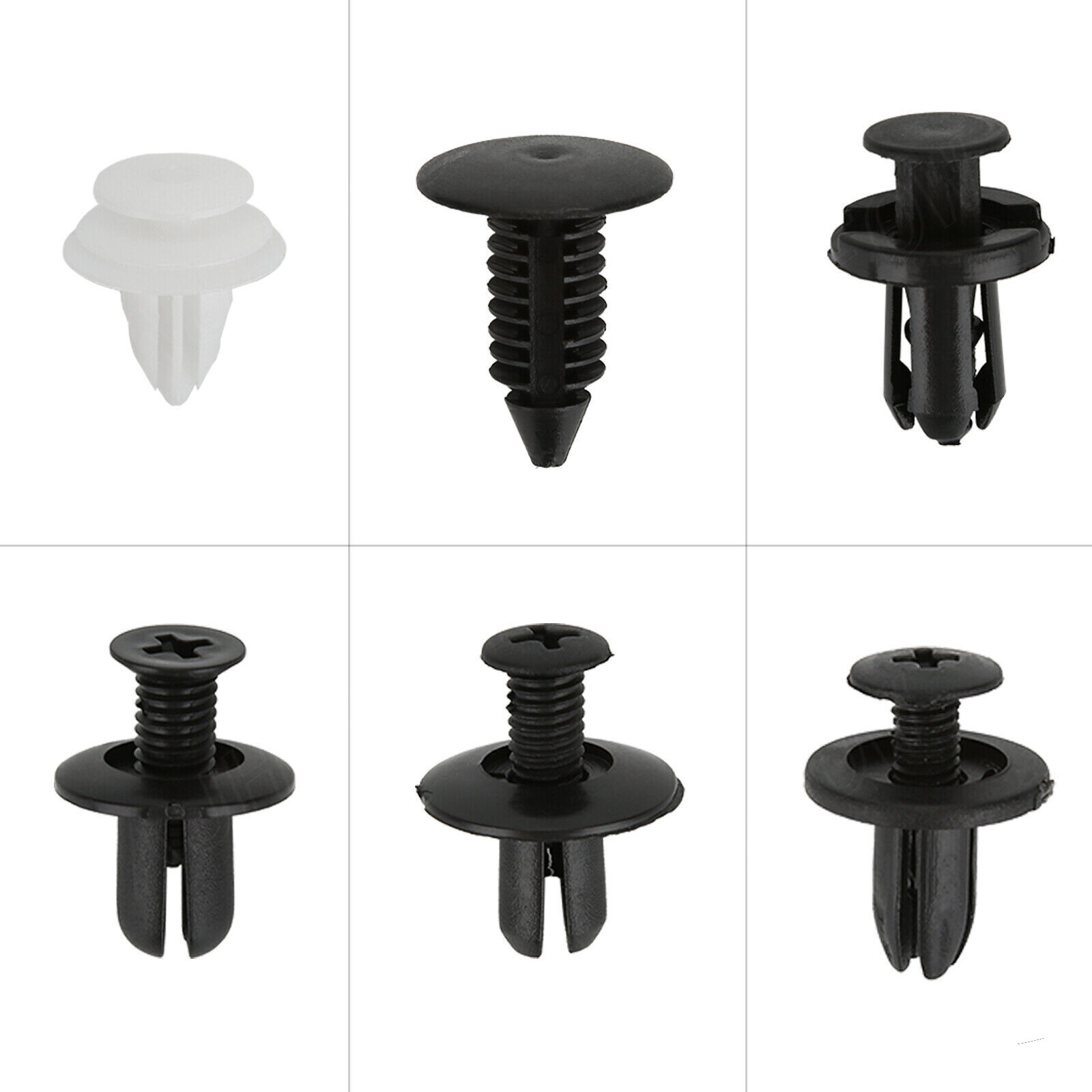 100pcs Car Body Plastic Fender Bumper Tool Trim Retainer Fastener Clips Push Pin