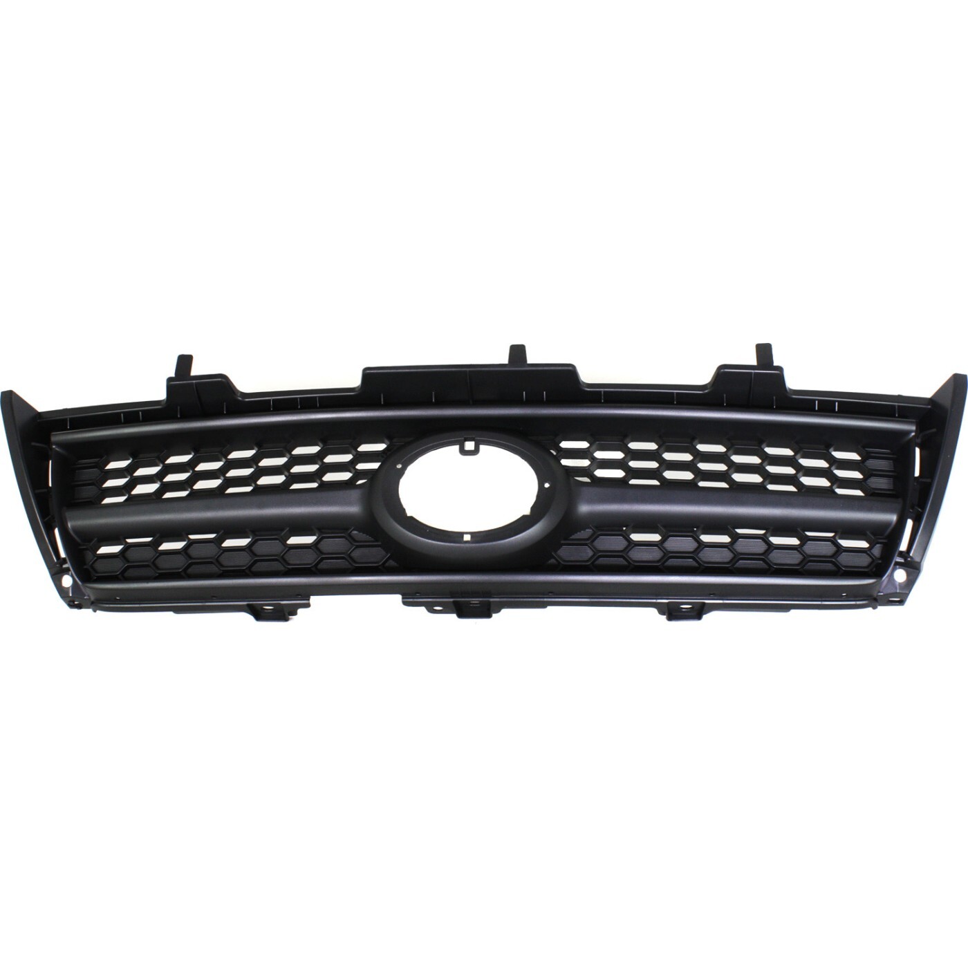 Grille For 09-12 Toyota RAV4 Textured Black Shell & Insert with emblem provision
