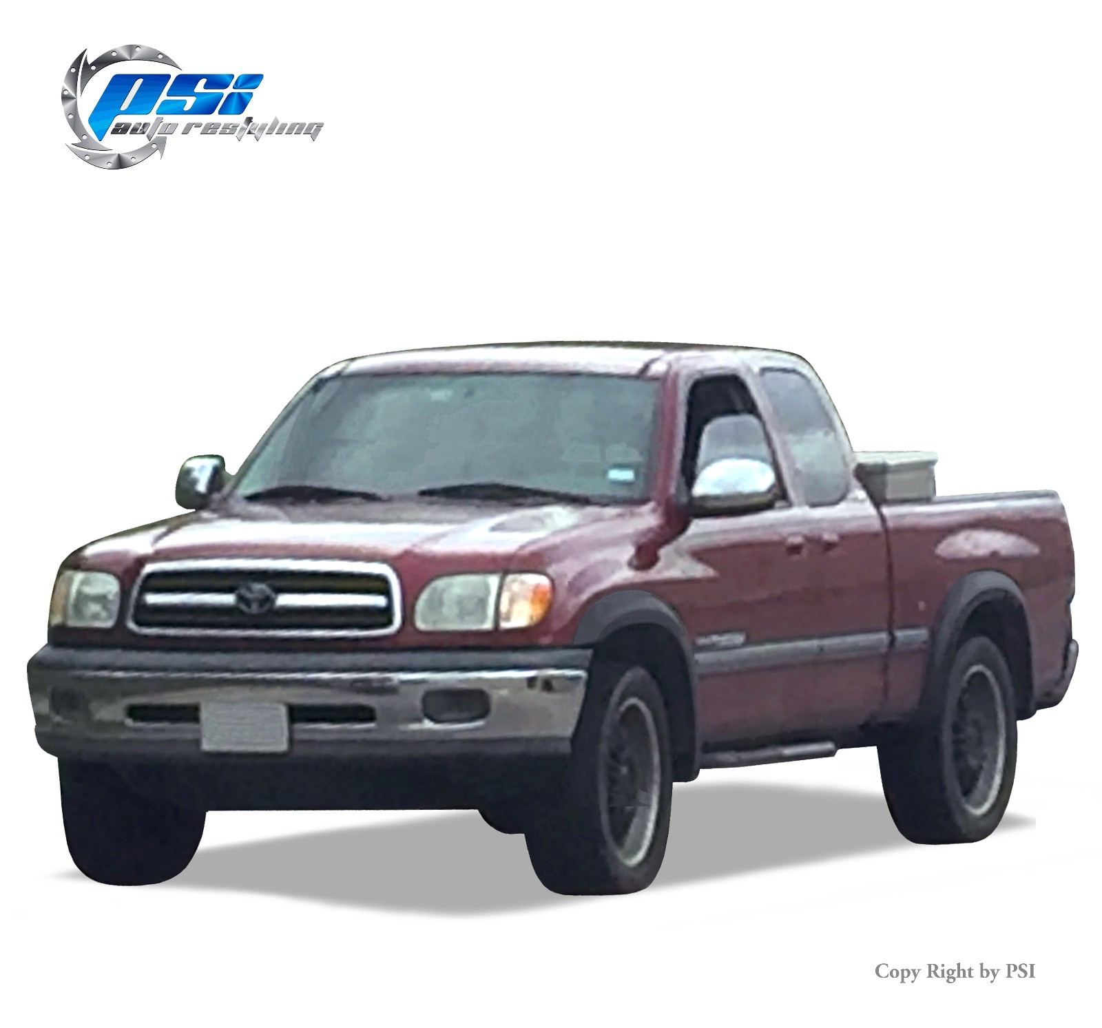 Black Textured Extension Fender Flares 2003-2006 Fits Toyota Tundra Full Set