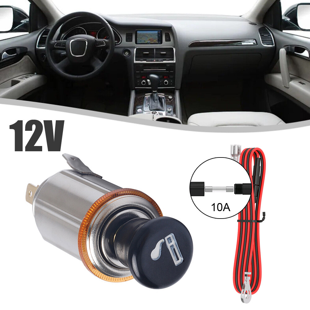 DC 12V Car Cigarette Lighter Socket w/ Cigarette Lighter Plug Replacement Parts