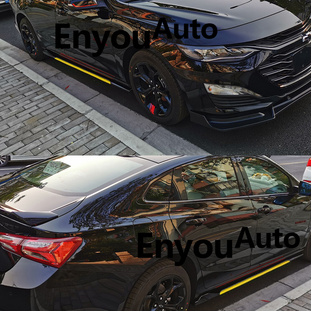 For Hyundai Elantra 86″ Side Skirt Extension Rocker Panel Splitter Black Yellow