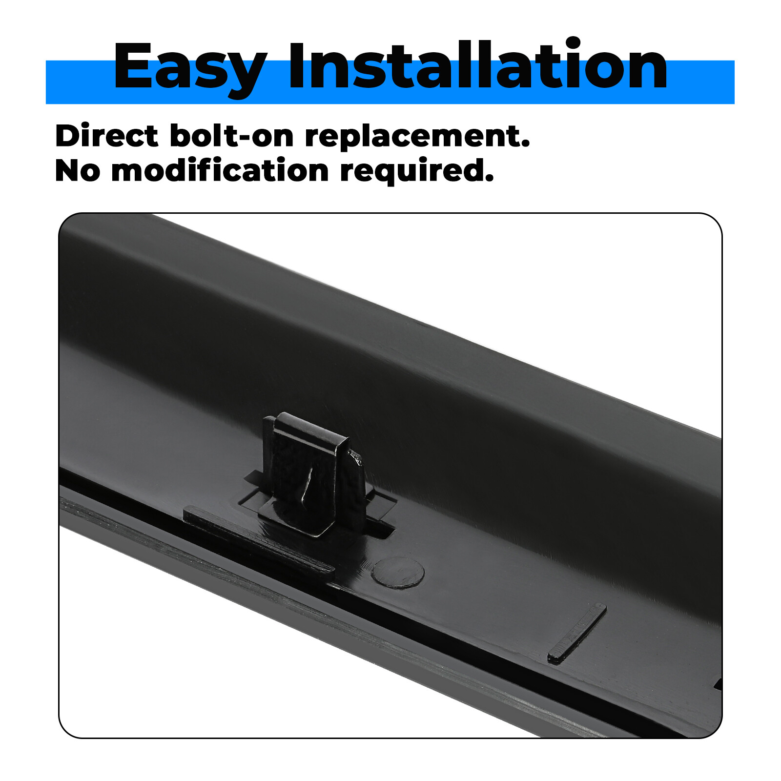 Black Front Hood Molding Trim Moulding For 07-13 GMC Sierra 1500 2500HD 3500 HD
