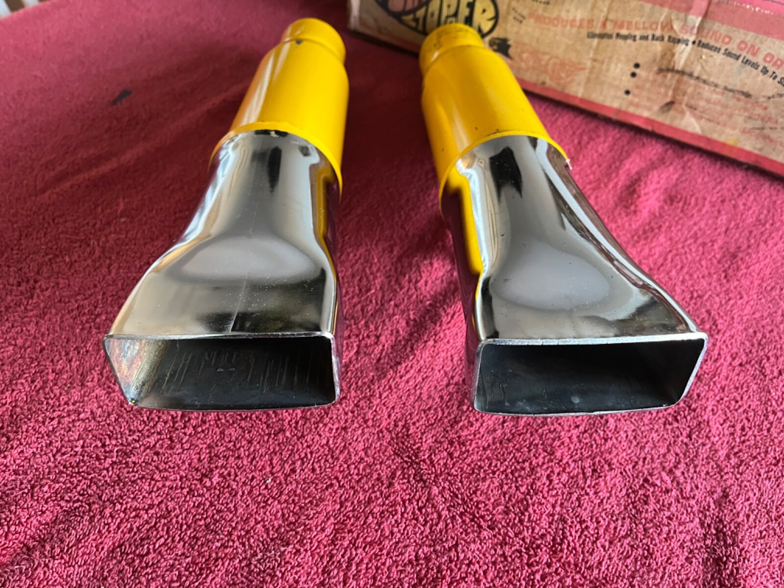 NOS 1969 1970 Vintage SCAT CAT Competition Mufflers PS-20 BIG MOUTH