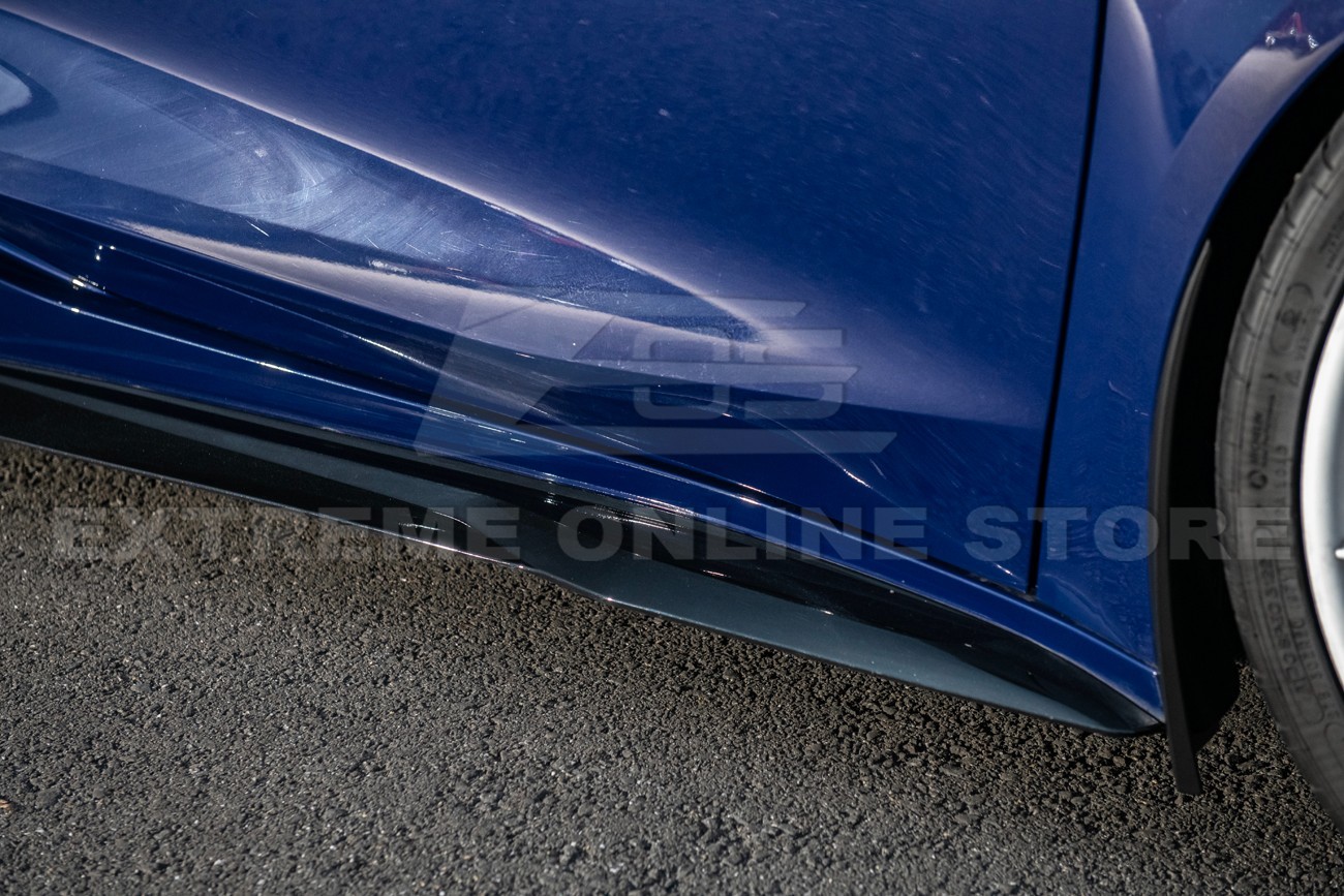 For 23-Up Corvette C8 Z06 EOS Performance CARBON FLASH Side Skirts Rocker Panel
