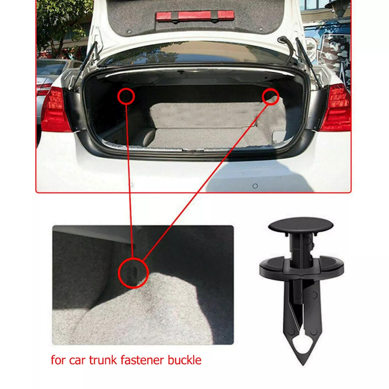 120Pcs 8mm Bumper Clips Retainer Auto Car Plastic Rivets Fastener Fender Push