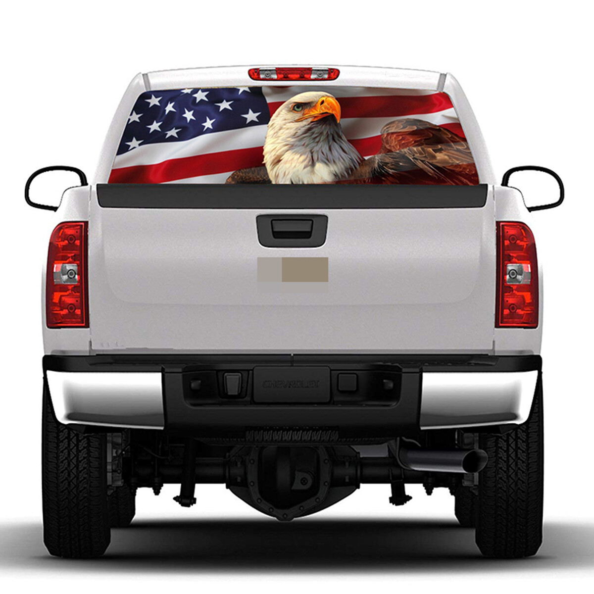 Car American Flag DIY Sticker Decal Rear Window Graphic Fit For Ford F150 F350