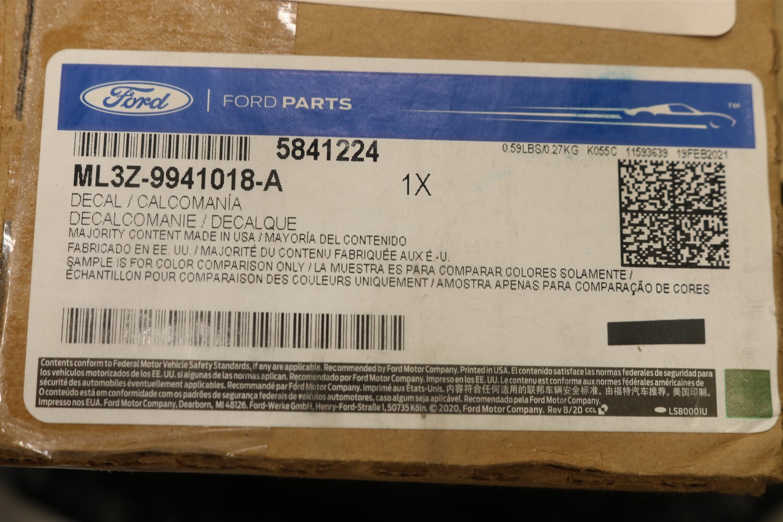 NEW OEM Ford “F-150” Tailgate Lettering Gloss Black ML3Z-9941018-A F-150 21-25