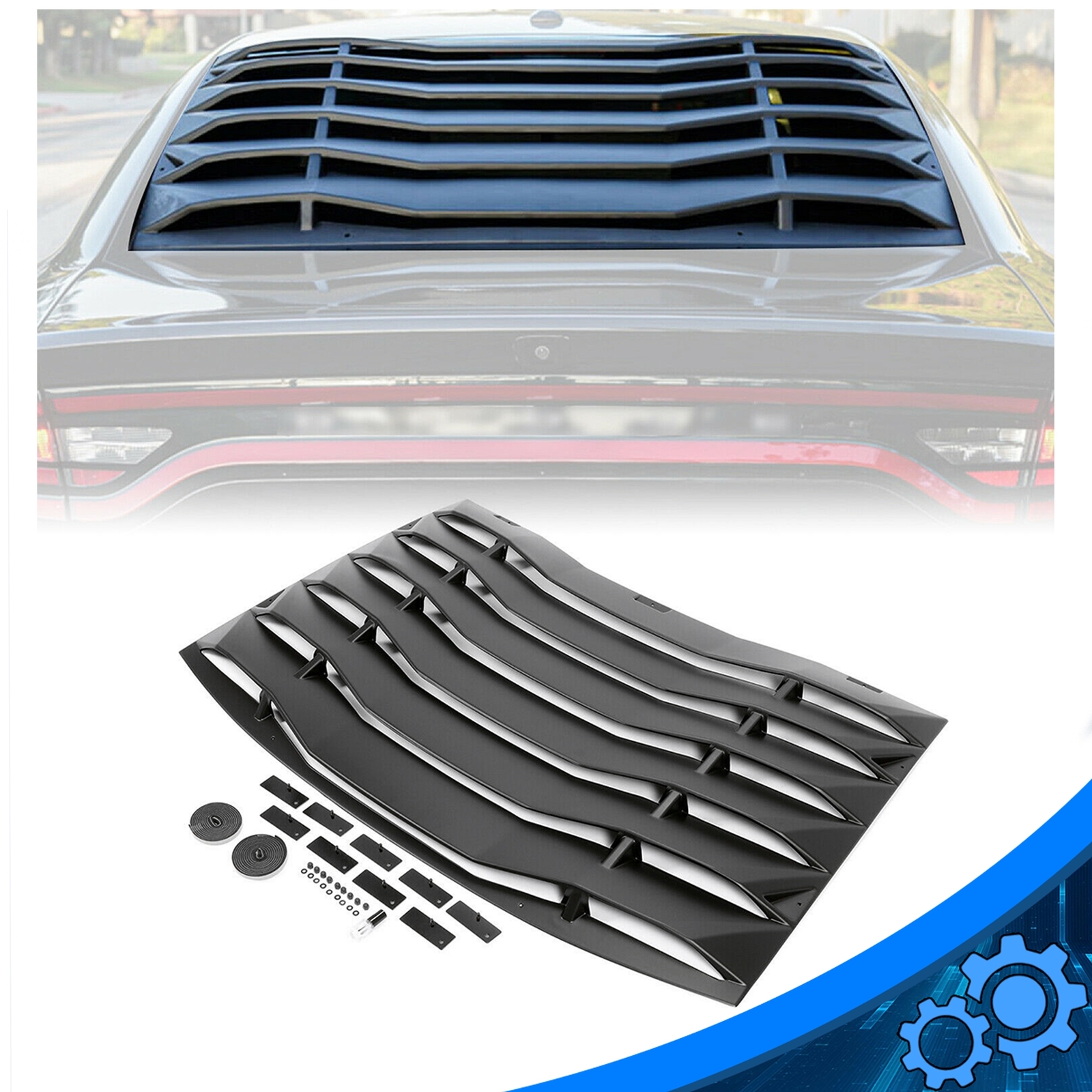 Rear Window Louver Cover Sun Shade Vent ABS For Dodge Charger 2011-2023 2020