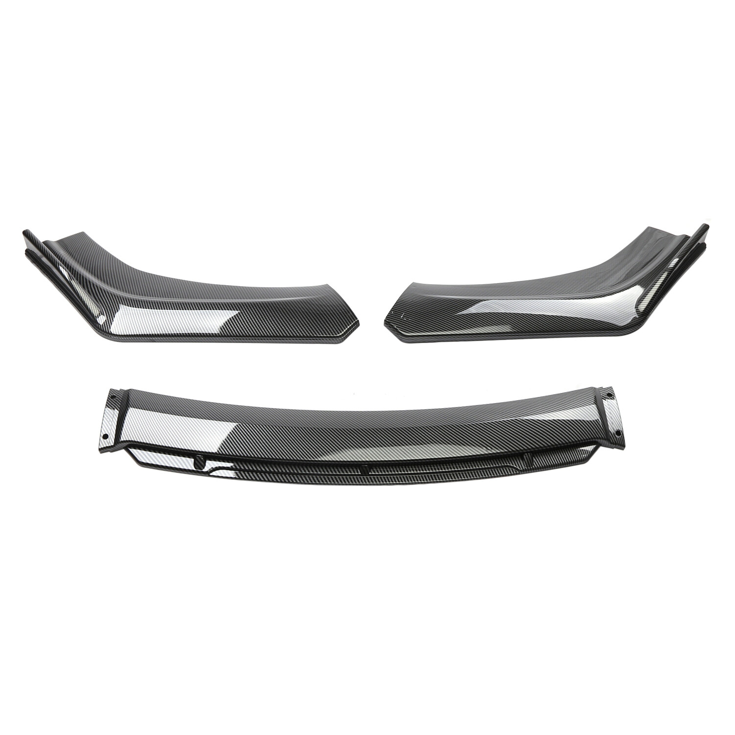 Front Bumper Lip Splitter Spoiler For Acura ILX 13-19 Carbon Fiber Strut Rods