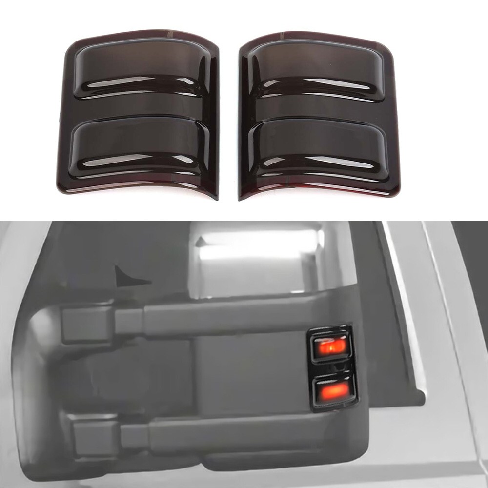 2x Smoked Black View Mirror Turn Signal Light Cover Trim For Ford F250-550 08-16