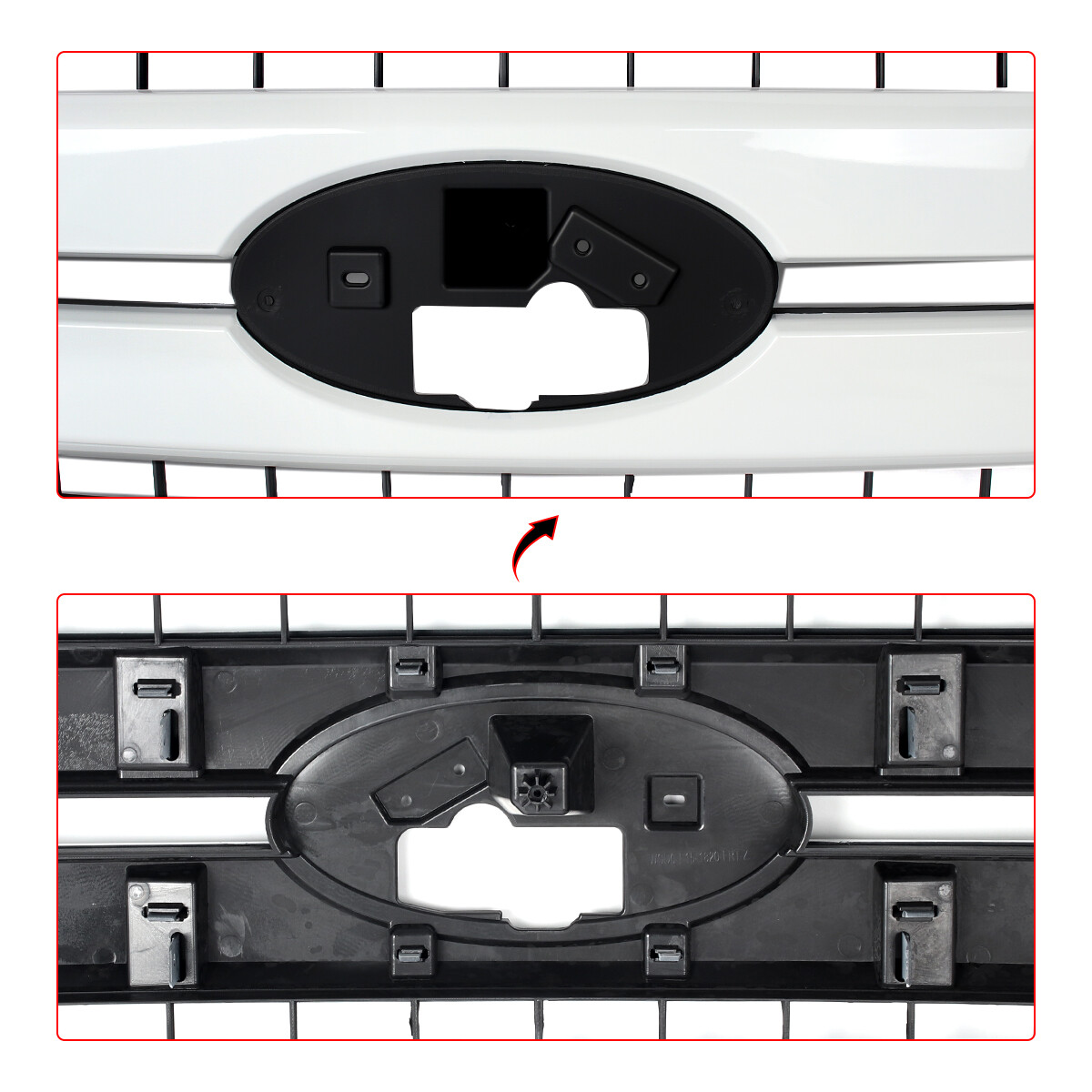 Oxford White Front Bumper Grille Grill For 2018-20 Ford F-150 F150 Lariat Style