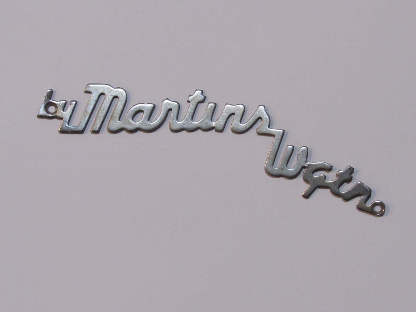 Vintage Martins Chevrolet Worthington Minnesota Metal Dealer Badge Emblem Tag MN