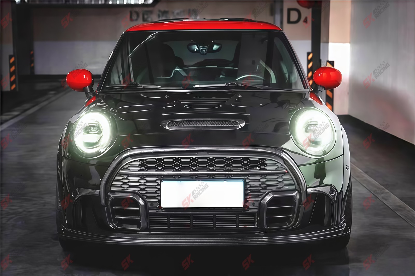 For 2022-2023 Mini Cooper F56 JCW Hatchback Carbon Front Lip Rear Diffuser Set