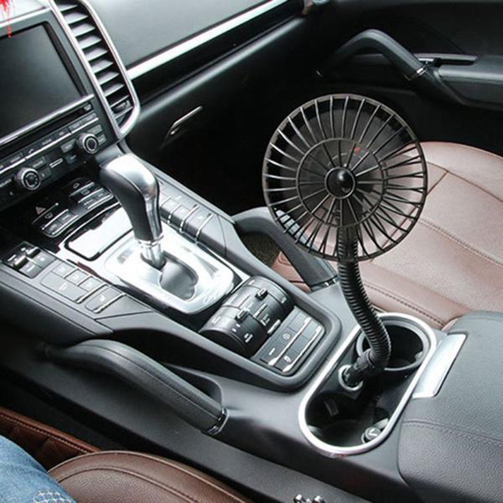 12V Portable Electric Car Fan Low Noise 360 Degree Rotating Cooling Fan for Car