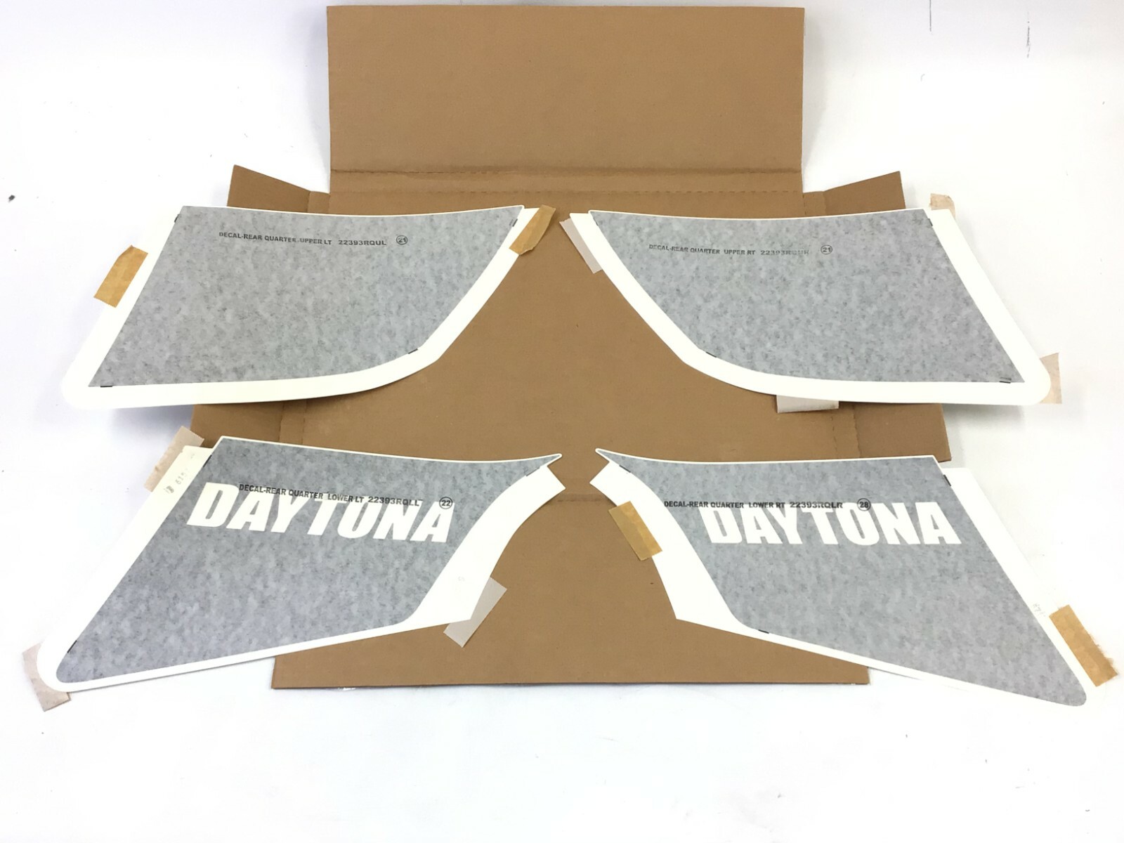 Dodge Charger Daytona left right rear quarter panel Decal upper lower set OEM