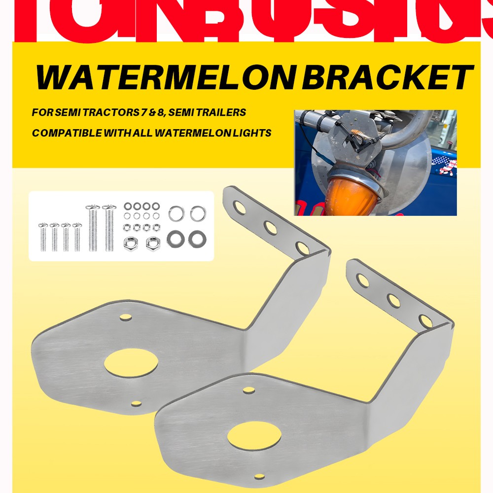 Watermelon Glow Under Frame Chrome Bracket For Peterbilt/Kenworth 359/379/389