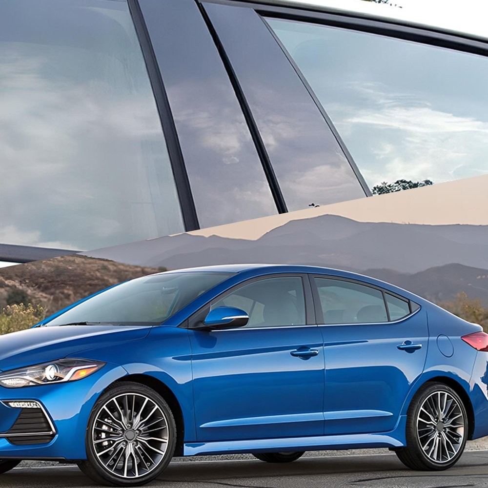 Fit For Hyundai Elantra Sedan 2017-2020 8x Window Cover Door Trim Pillar Posts