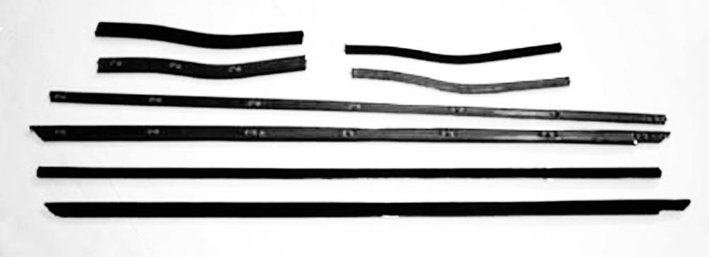 NEW! 1969-1970 Mustang Beltline Weatherstrip Convertible 8 Pc Door Kit 8 pc set