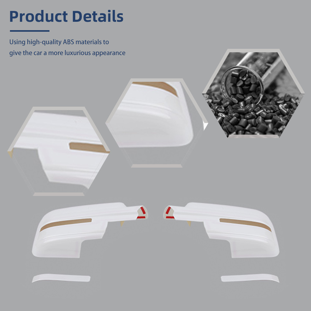Side Oxford White Full Mirror Cover Cap for Ford F150 2009-2014 w&w/o Turn Light