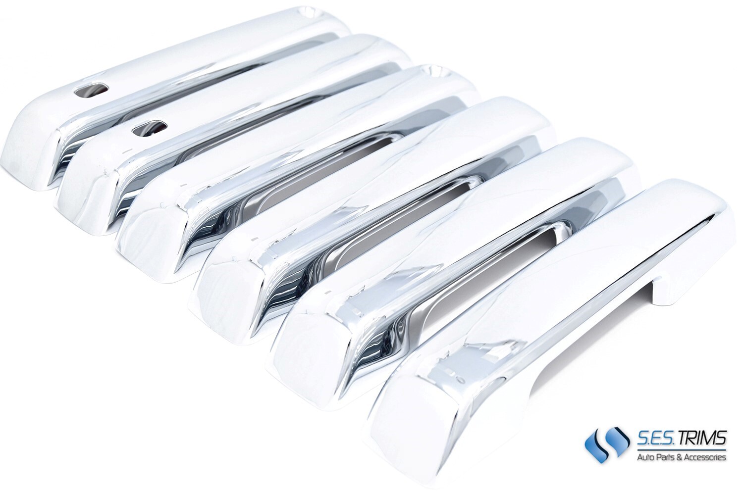Patented Snap-OnChrome Door Handle Cover for 2023 Ford F-250 W&W/O SMK