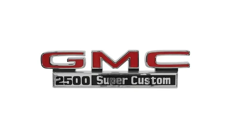 Front Fender Side Emblems “GMC 2500 Super Custom” 1971 -1972 GMC TRUCK