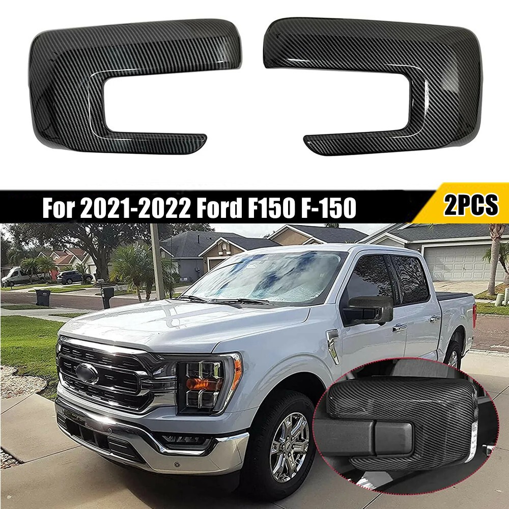 For Ford F150 F-150 2021-2026 Real Carbon Fiber Rearview Side Mirror Cover Cap