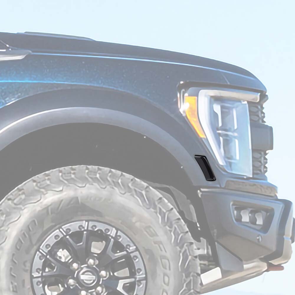 SmokedBlack Wheel Eyebrow Signal Light Cover Accessories For Ford F150 Raptor21+