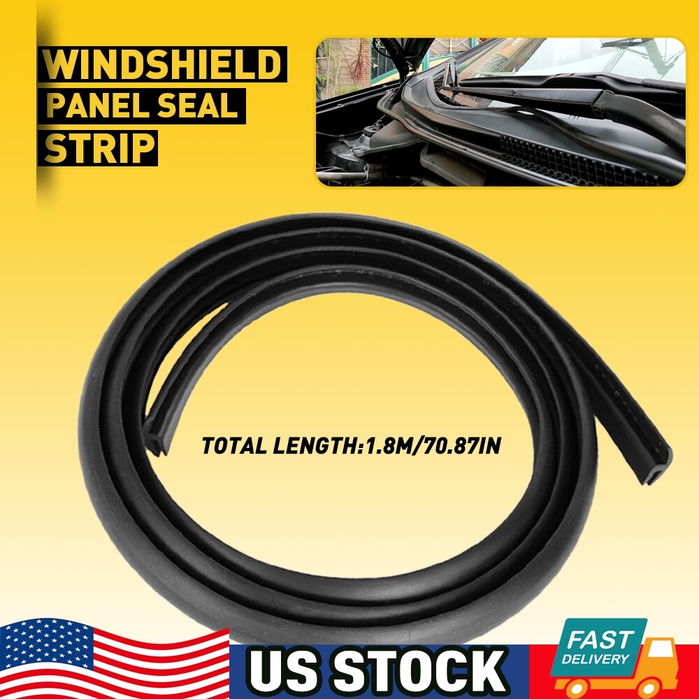 Rubber Seal Strip Trim For Car Front Windshield Plastic Panel HOOD 1.8M 0.70inch
