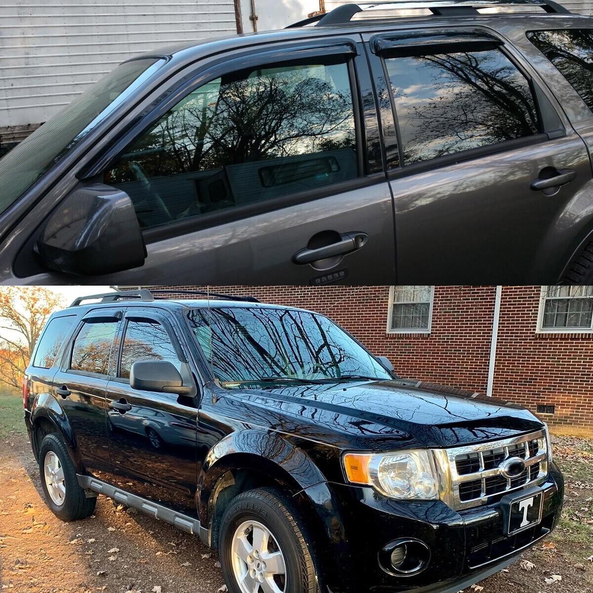 Tape-on Window Vent Visors for 2001-2012 Ford Escape/2008-2011 Mazda Tribute