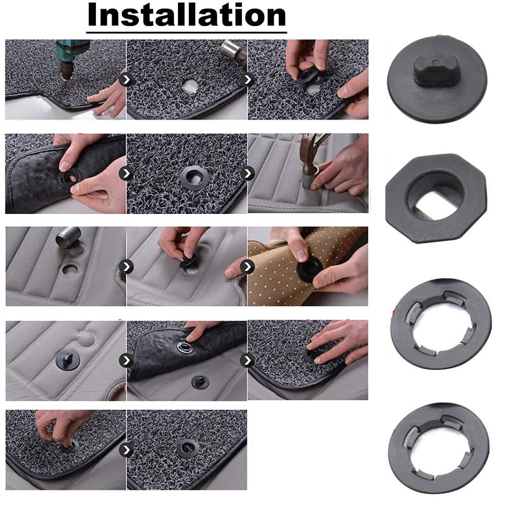 10x Car Floor Mat Clip Carpet Fixing Retainer Grips Clamps Holder Fixed Clips