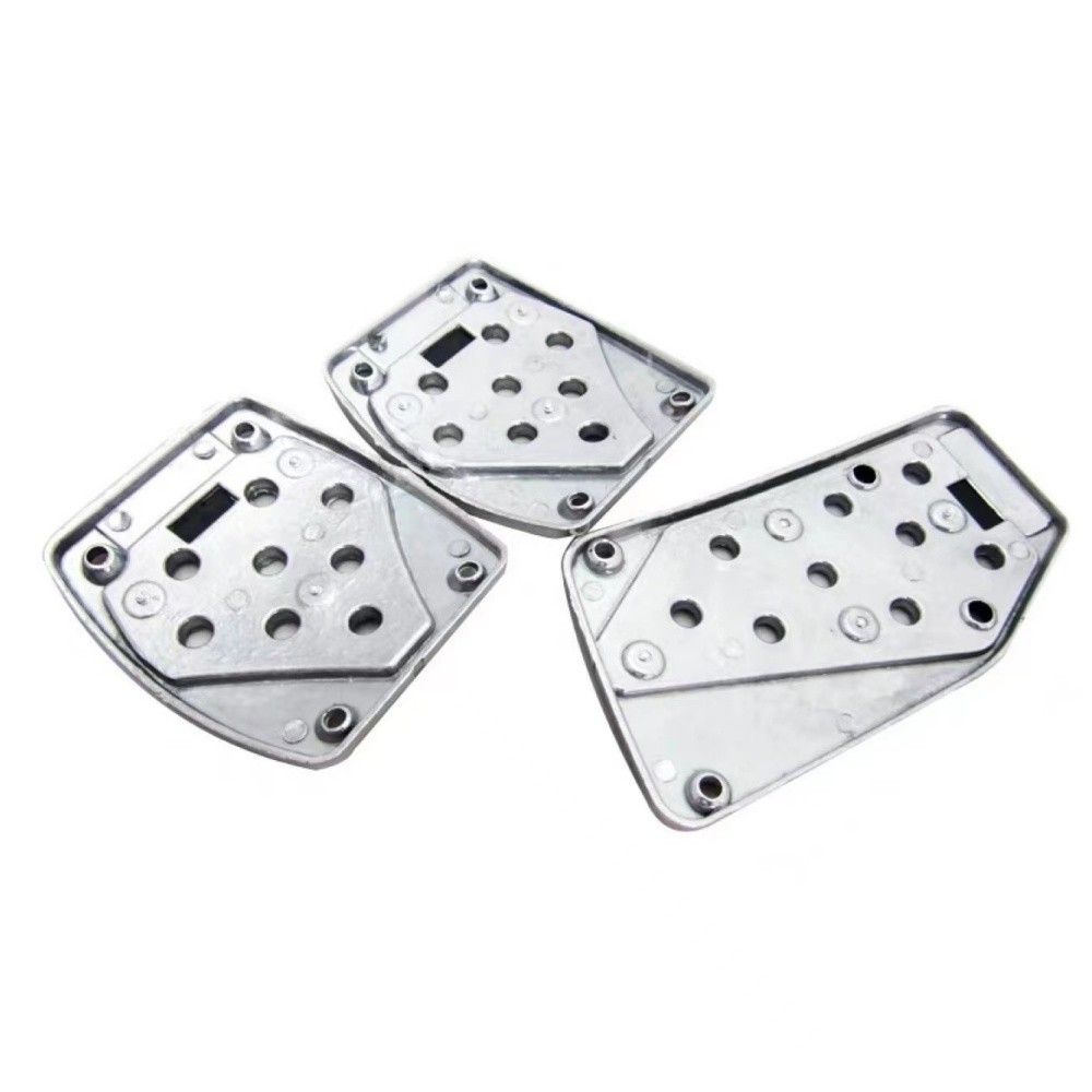 3PCS Universal Manual Car Gas Clutch Brake Foot Pedal Cover Aluminium Alloy+ PVC