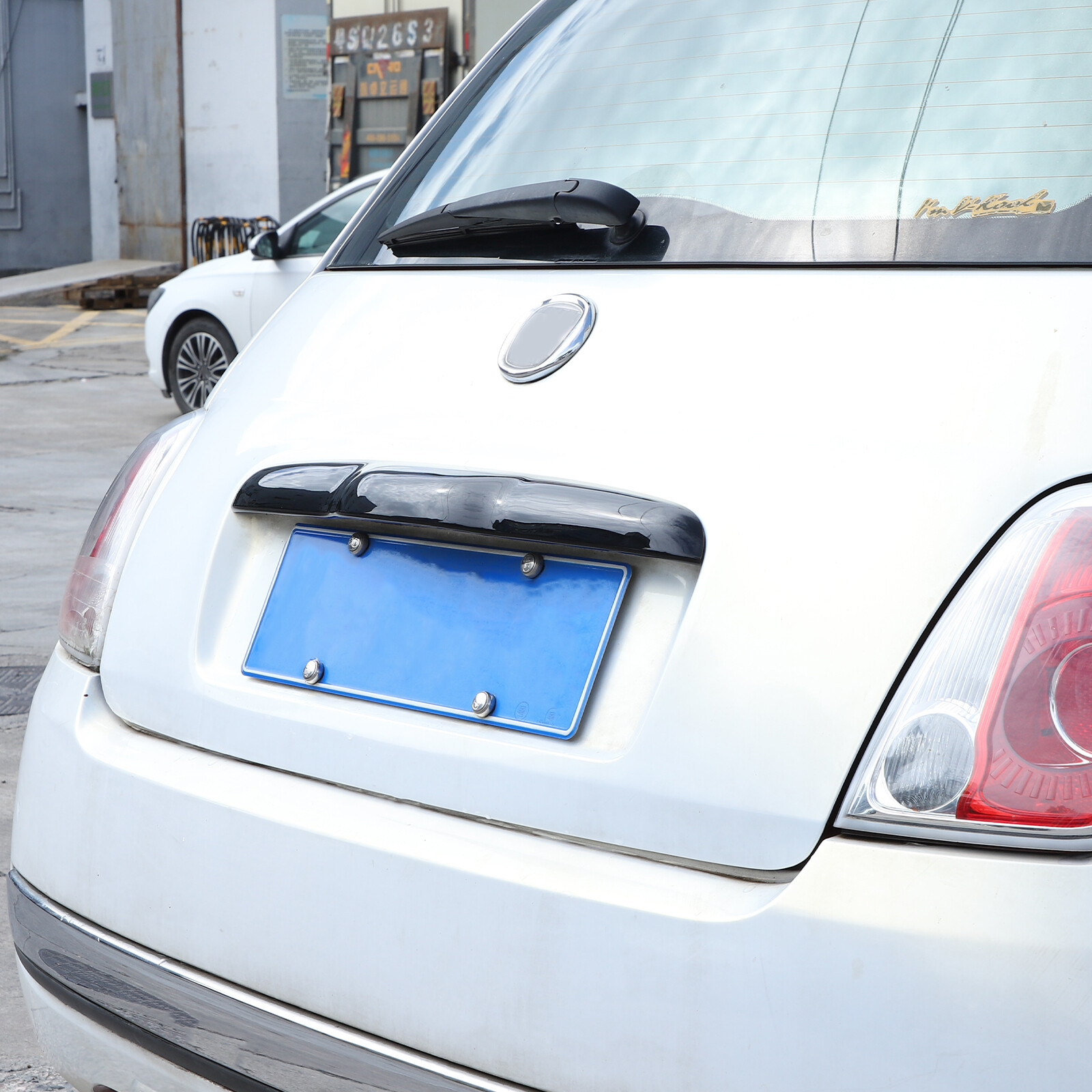 Glossy Black ABS Tailgate Trunk Handle Cover Trim For FIAT 500 2011-23