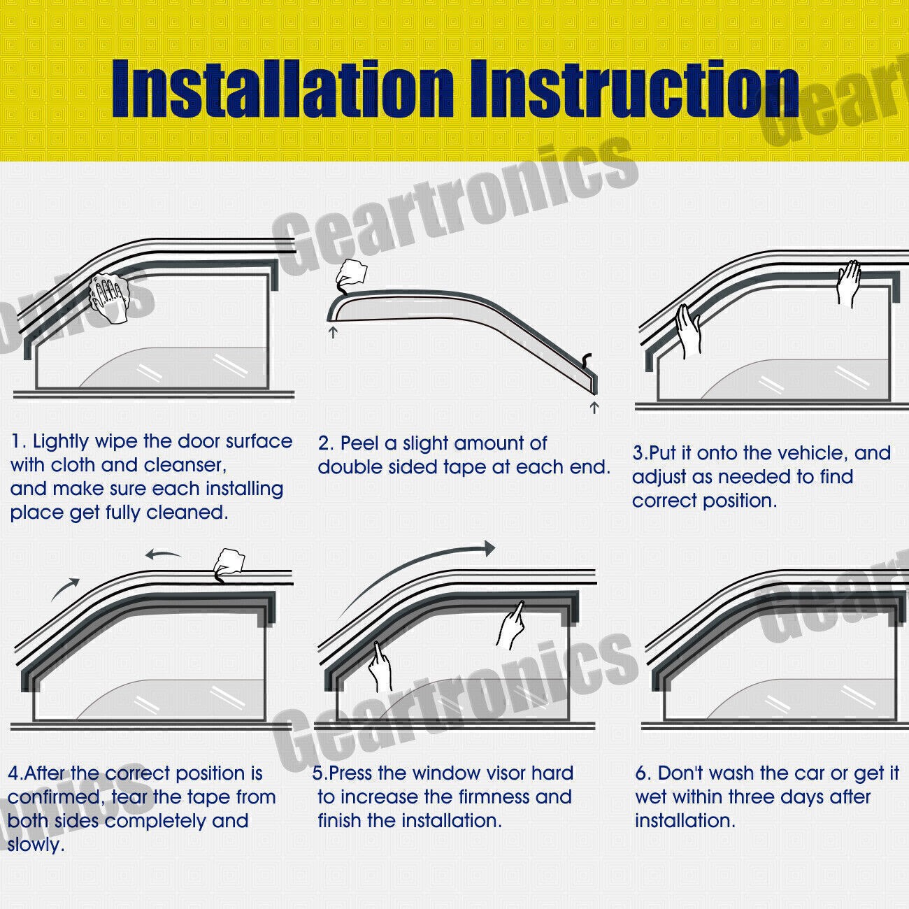 For 2012-2018 Ford Focus Sedan & Hatch JDM Window Visor Vent Shade Rain Guards