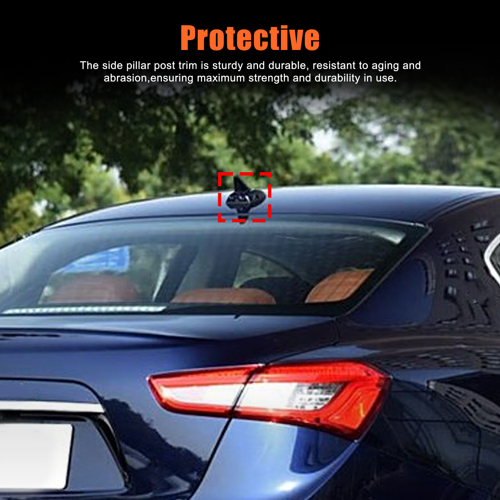 ABS Gloss Black Roof Antenna Shark Trim Cover for Maserati Ghibli 2014-2021 US