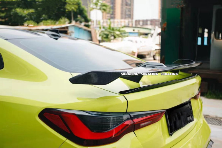 For BMW 8 Series G16 F93 M8 M850i 840i 18-23 Carbon Fiber /Gloss Black Rear Wing