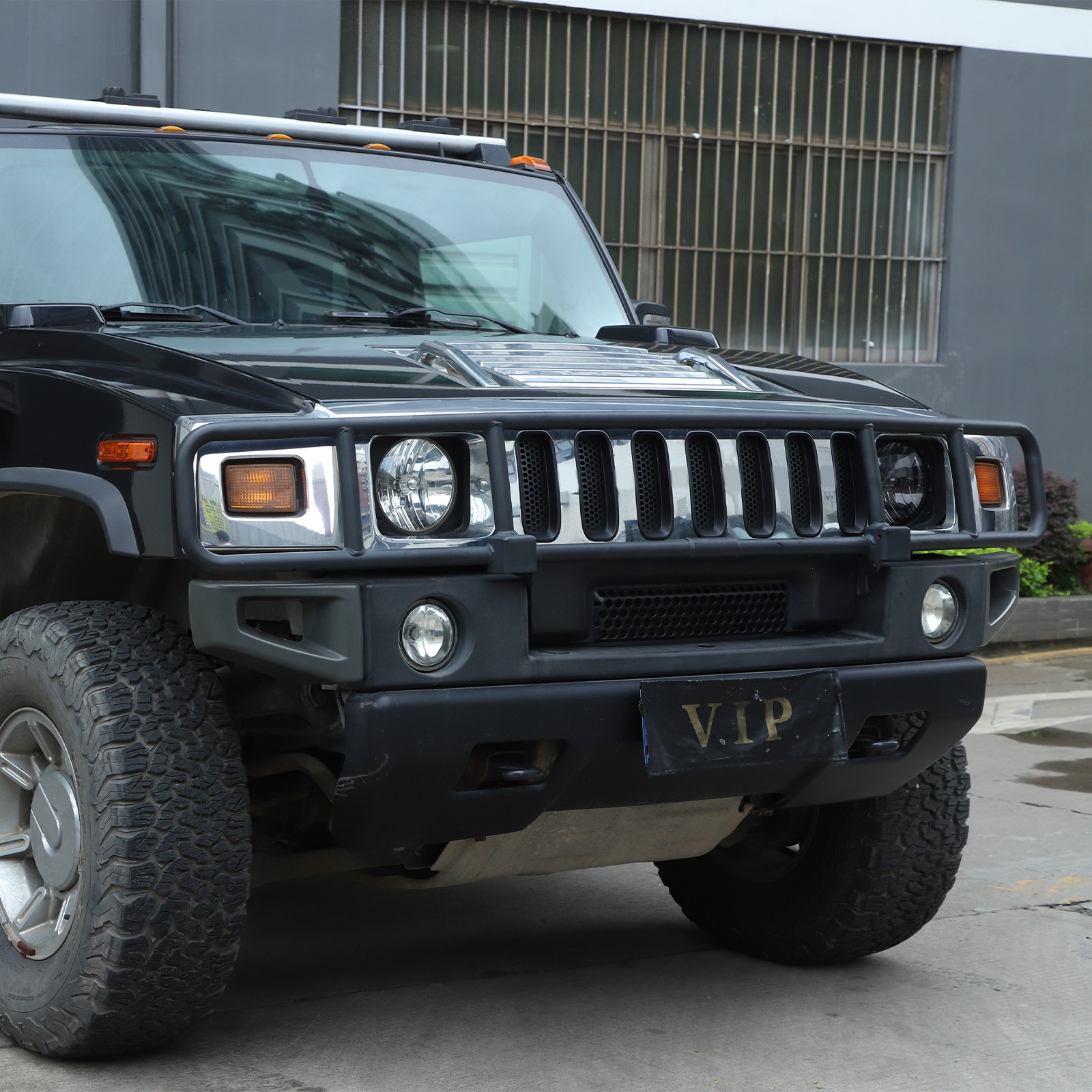 7PCS Front Grille Inserts Cover Trim Accessories Black For Hummer H2 2003-2009