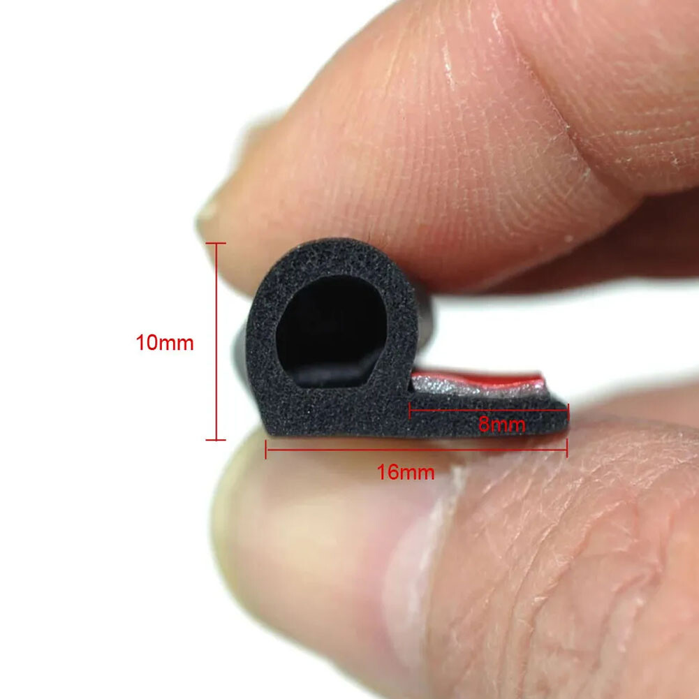 16FT 5M Car Door Trim Sealing P Shape Rubber Strip Seal Weatherstrip Universal