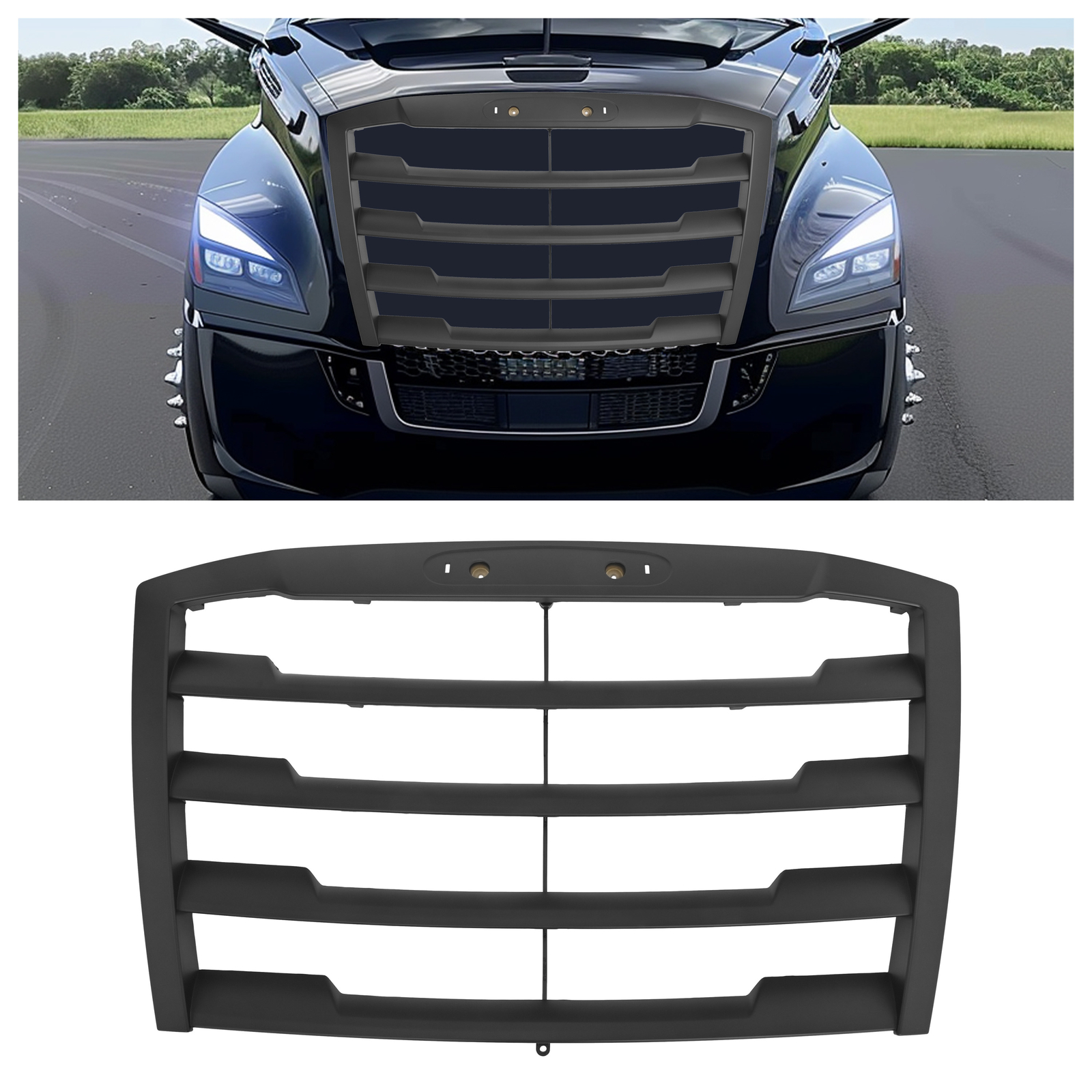 For Freightliner Cascadia 2018-2024 A1720832014 Factory Style Black Front Grille