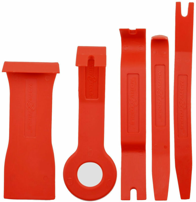 5pcs Red High-Strength Nylon Car Door Panel Dash Trim Removal Pry Open Tool Kit