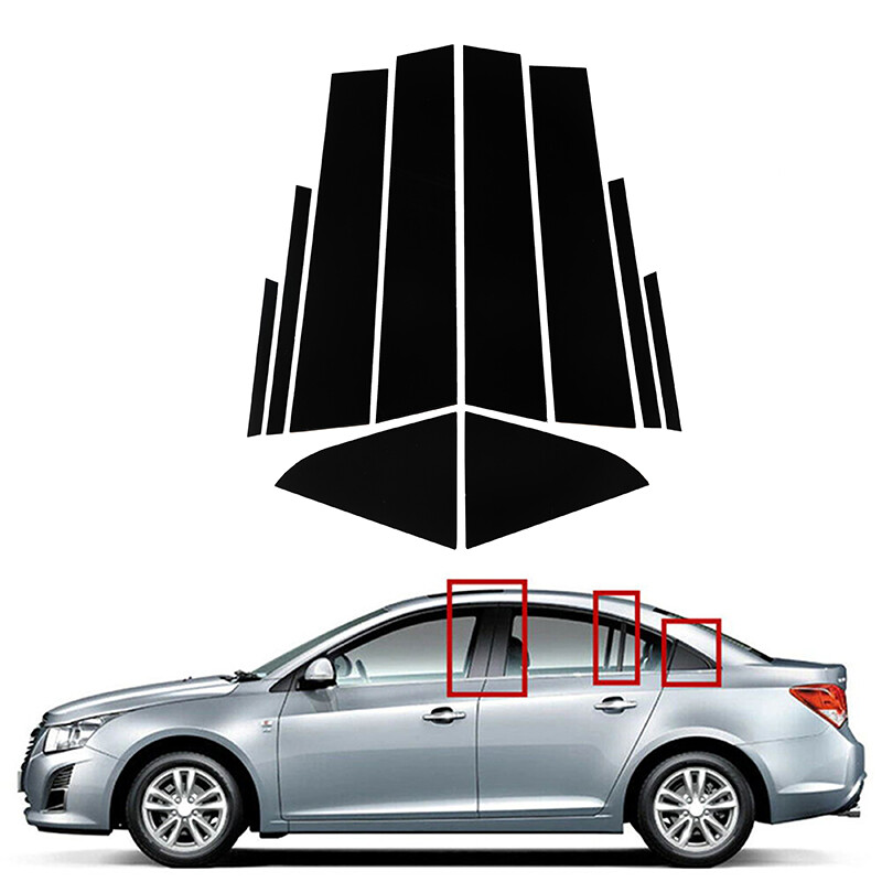 For Chevrolet Cruze 2011-2013 2014 2015 Black Pillar Posts Door Window Decor