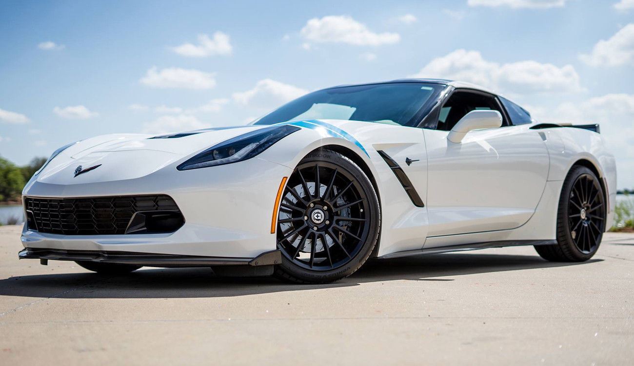 For 14-19 Corvette C7 Z06 Style CARBON Flash METALLIC Side Skirts Rocker Panels