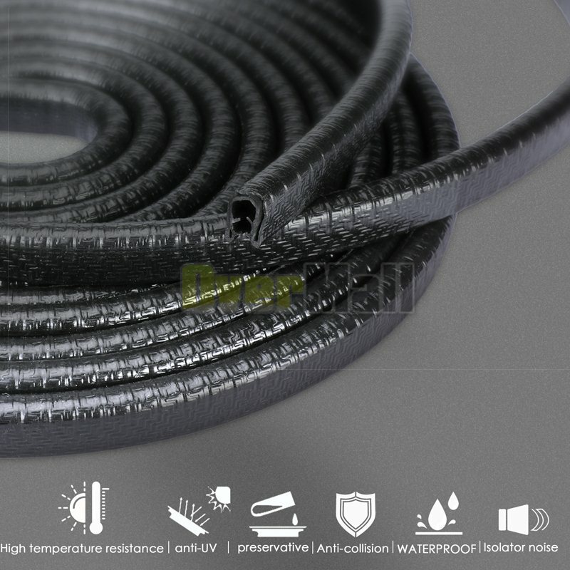 Protector De Goma Forma de U Para El Borde De La Puerta Del Coche Sello Para Los