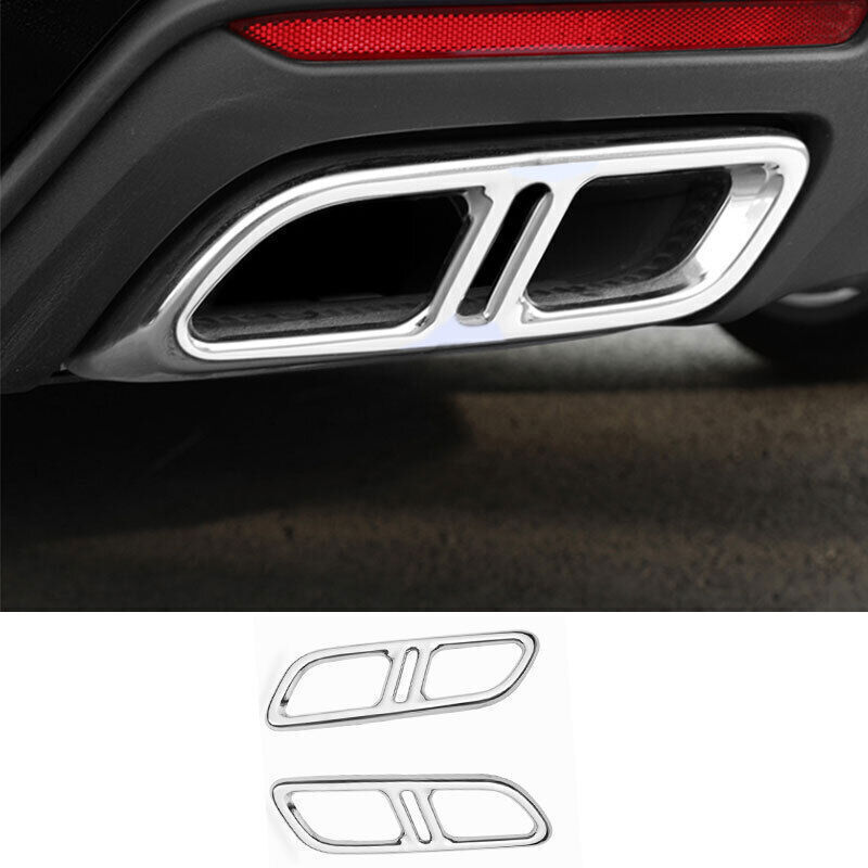 For Cadillac CT5 20-24 Chrome Steel Rear Tail Exhaust Muffler Tip Pipe Steel 2X