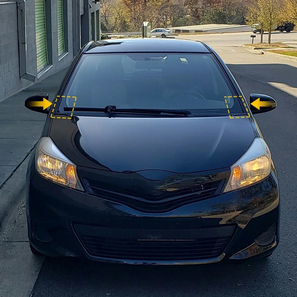 2-20 For Toyota Yaris 2012-14 Front Windshield Cowl Wiper Motor Cover Trim Black