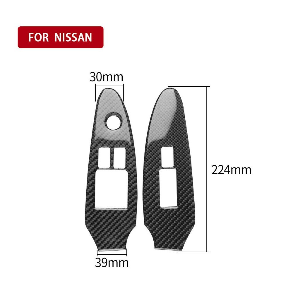 Panel Trim Door Lift Set 2PCS Carbon Fiber Easy Installation Interior Car