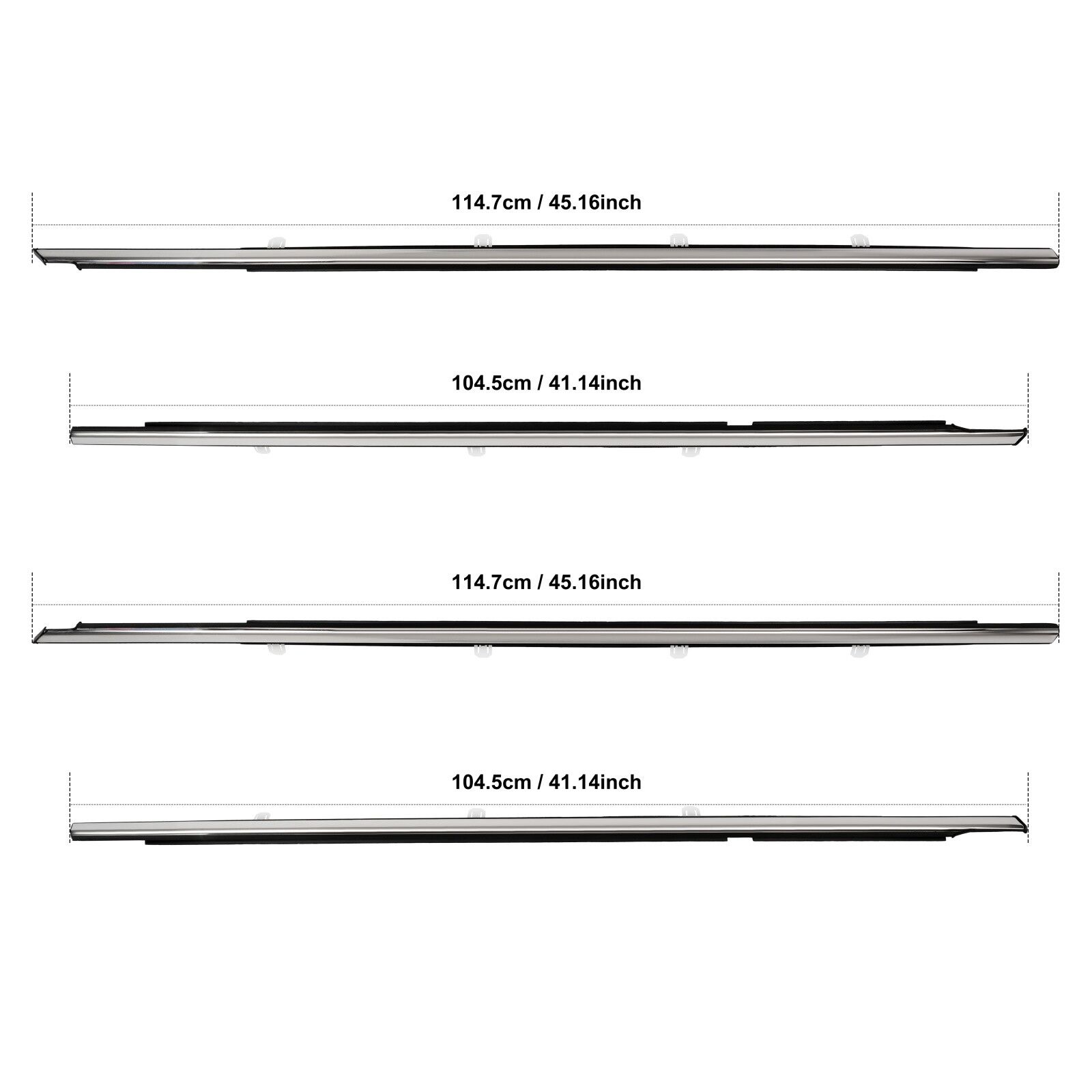 For 2008-2012 Honda Accord Weatherstrip Window Moulding Trim Seal Belt 4 Piece