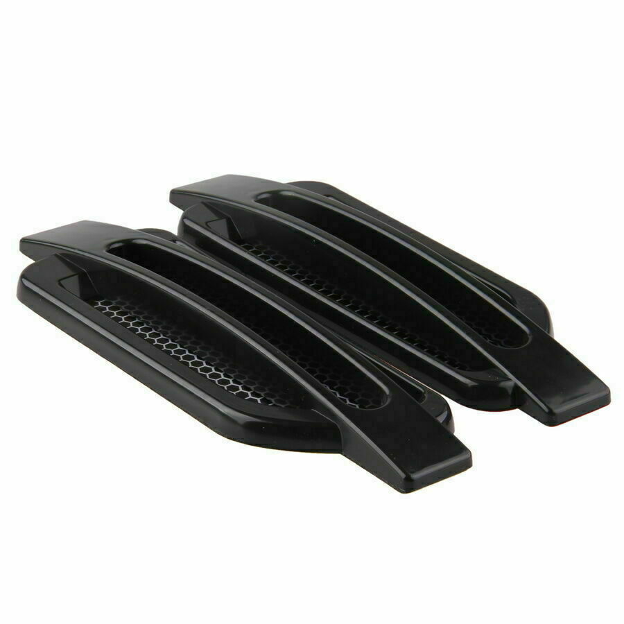 2x Universal Car Side Air Intake Flow Vent Decorative Fender Cover Stickers Trim